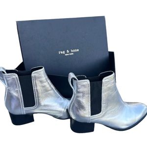 Rag & Bone Silver a metallic boots